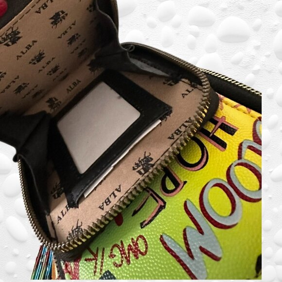 MULTI COLOURED ONLY Graffiti Queen Bee Crossbody Bag/Cell Phone NWT - Picture 6 of 8